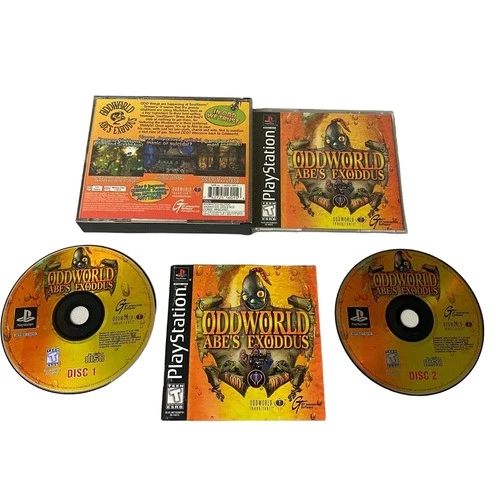 Oddworld: Abe's Exoddus (Sony PlayStation 1, 1999) PS1 Complete CIB Authentic