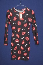 Boohoo Womens Halloween Bodycon Dress Black - Size 8 New (N1)
