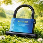 CONCORD 9.5" U-Lock Bike Lock Dual-Bolt Locking System 2 Keys Black Metal Key — photo 1