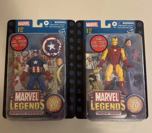 Hasbro Marvel Legends 20 Aniversario Capitán América y 20 Iron Man