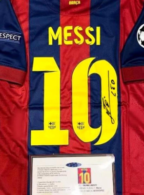 リ*ツ様 FC Barcelona 14/15 CLモデル　メッシ Lionel Messi PRINTED Signature Barcelona 14/15 Home UCL Jersey COA