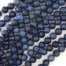 AA Grade Natural Blue Dumortierite Round Beads 15.5" Strand 4mm 6mm 8mm 10mm