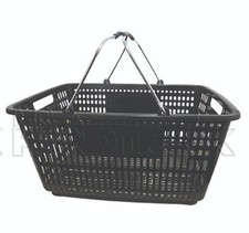 Hand Baskets . 8 Gallons. Plastic, Black. Box of 20 pcs