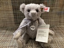 Steiff Club Event 2017 Gray Mohair Jointed Teddy Bear with COA