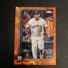 2025 Topps Chrome  - Isaac Paredes #USC29 Orange Wave Refractor /25 COLORMATCH