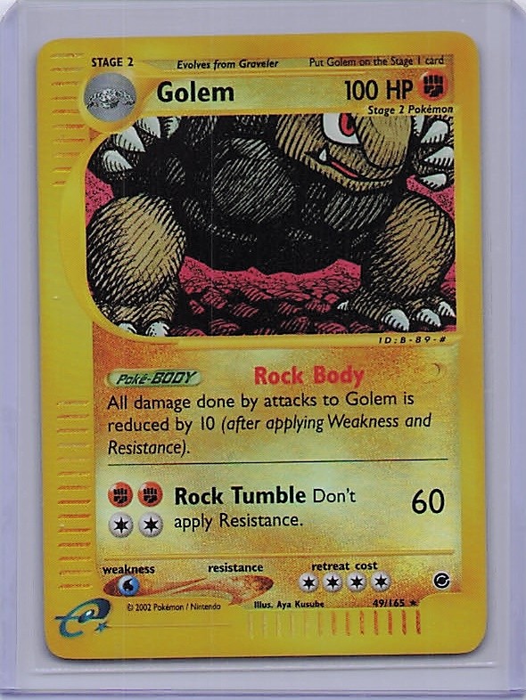 Golem 49/165 Rare Expedition Base Set Pokemon Reverse Holo NM