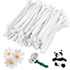 RAINFLOW Pipe Cleaners Craft Supplies - 200 PCS Chenille Stems Fuzzy Craft W...
