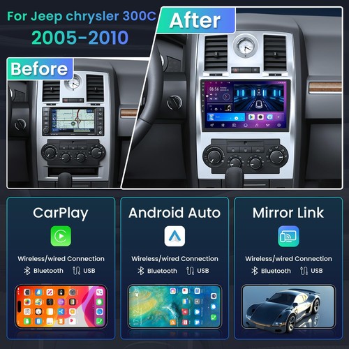 For Chrysler 300C 2005-2010 Car Stereo Apple CarPlay Android 13.0 Radio GPS Navi - Picture 2 of 13