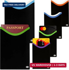 RFID Blocking Credit Card  Passport Sleeves 4 Short Side Credit Card  2 Passp