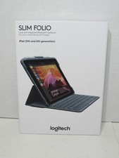 LOGITECH Slim Folio Case Integrated Bluetooth Keyboard for iPad 5th and 6th Gen