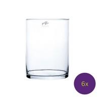 6 Zylinder Glasvasen H. 20Cm D. 15Cm Dekoglas Cyli Sandra Rich