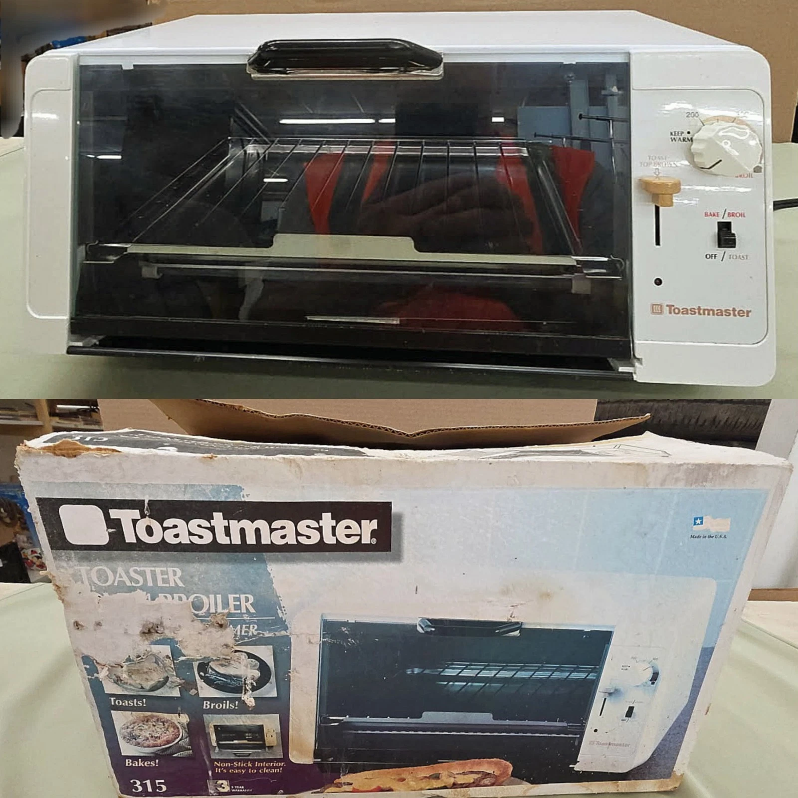 NEW! TOASTMASTER TOASTER OVEN BROILER W/ELECTRONIC TIMER MODEL 315