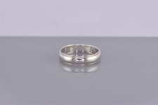 Klassischer Bandring Sterlingsilber 5 mm massiv umrandet 925 Größe: 7