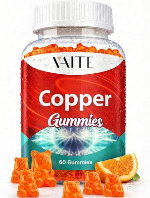 VAITE Copper Supplement Gummies 10 mg Amino Acid Chelate   Trace Mineral that Pl