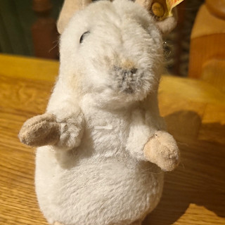Steiff White Plush Mouse Soft Toy Yellow Ear Tag Mini Under 15cm MPN 1628/10