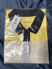 Lacoste Sport Ultra Dry Men  s Yellow 3 Button Miami Open Polo Size 8 3XL NWTs
