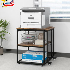 Large Printer Stand with Storage Shelves Extendable Home Craft Table Home Office