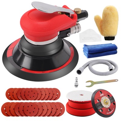ZFE Random Orbital Sander 5'' & 6'' Pneumatic Palm Sander with Extra 5'' Backing...