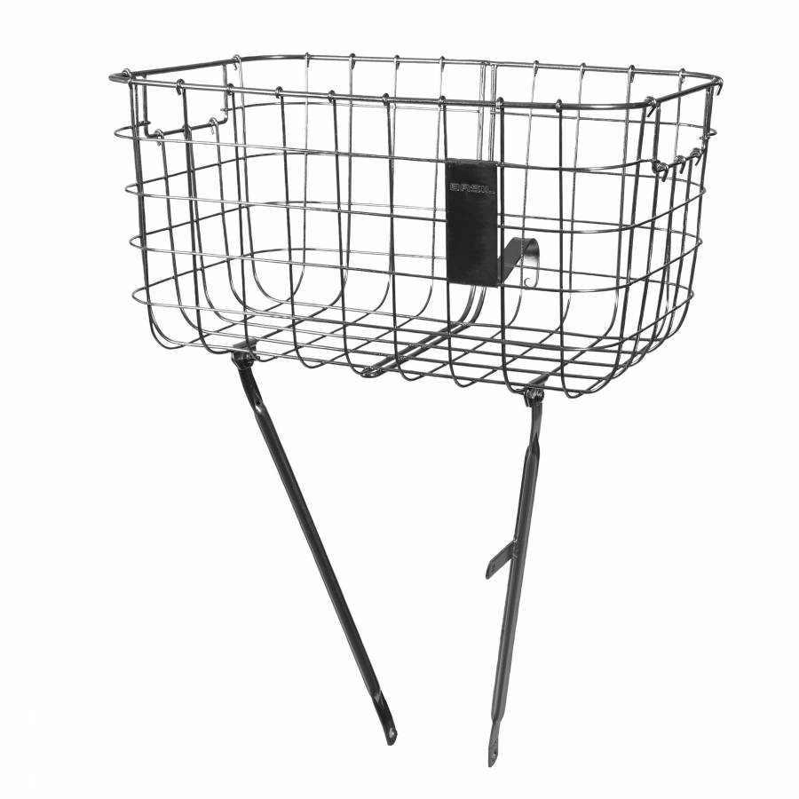Panier vélo avant réglable Basil Robin en acier chromé pour bicyclette 26 à 28 pouces