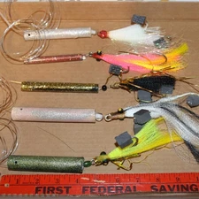 Lot of 5 Custom Trolling Lures 6-12" Dolphin Kingfish Bluefish LT#K