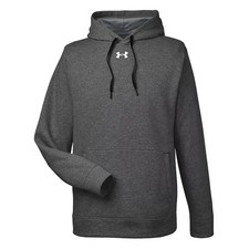 1300123  Under Armour Hoodie Hustle Fleece UA Mens 1300123 Crbn Ht/ Gry 091