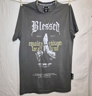 Affliction EMBRACE NEVER DISGRACE ''ALWAYS BLESSED'' Streetwear T-shirt Size Large