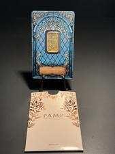 2025 5 g Gram .9999 Gold Bar PAMP Suisse Cross of Christianity in Assay & Sleeve