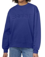 Esprit Costco Women's Logo Fleece Sweatshirt Blue XL - Extra Large
