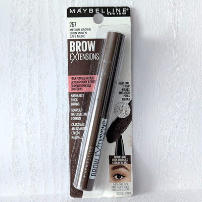 Maybelline Brow Extensions Fiber Pomade Crayon #257 MEDIUM BROWN 0.014 oz