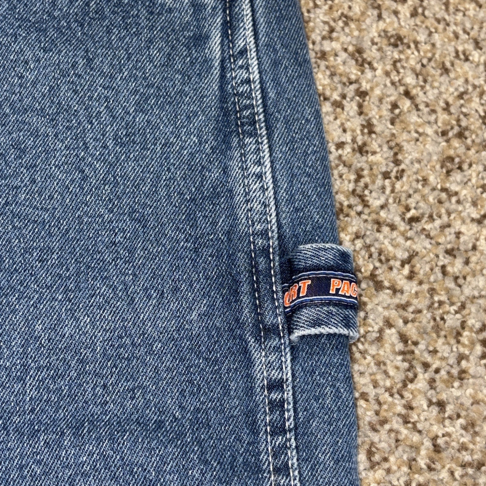 Vintage Y2K Paco Denim Wide Leg Skater Carpenter Jeans Boys Sz 12 Fits 26 X 26 - View 4