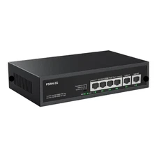 4 Port PoE+ Gigabit Switch with 2 Gigabit Uplink Power Output 65W 803.af/at