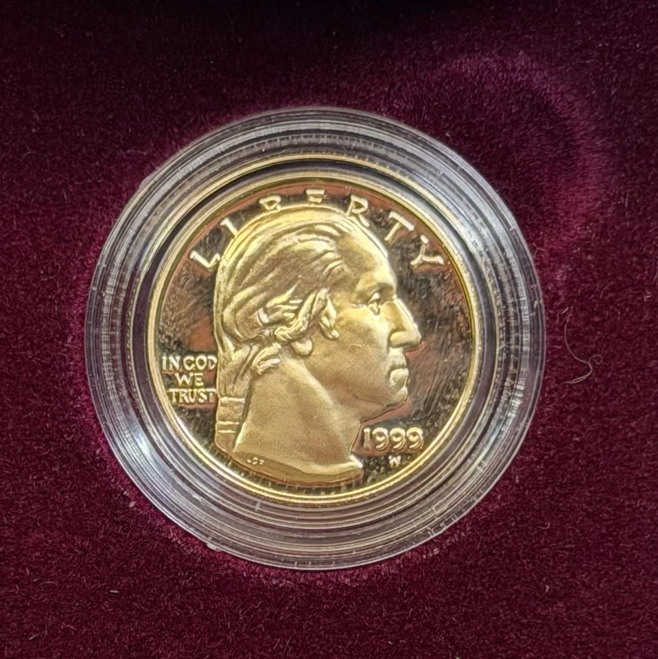 1999-W George Washington $5 Gold Proof Commemorative Coin w/ Box & COA - Image 2 of 4