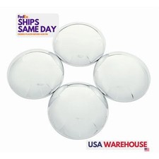 Mr Gasket 4580 Set Of 4 Chrome Steel Baby Moon Hub Covers 4 Performance Parts
