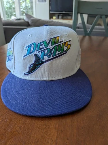 HAT CLUB Tampa Bay Devil Rays fitted NewEra hat size 7/14 with sidepatch