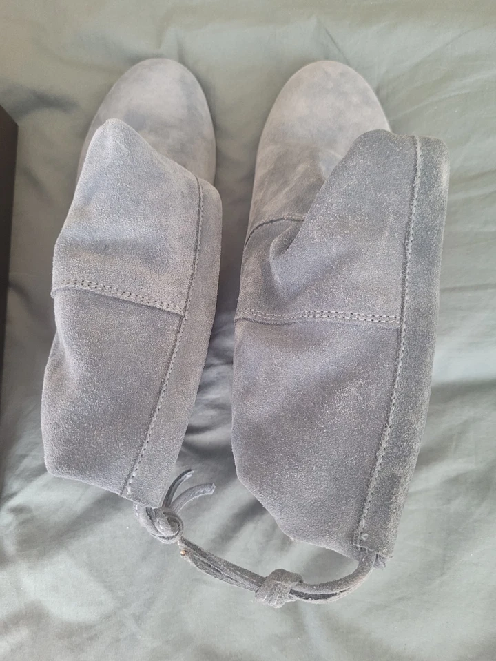 bottines femme cuir et daim bleu ciel a enfiler Mascaro - Photo 4/4