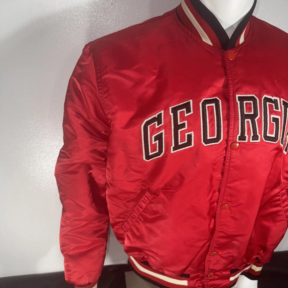 Chaqueta De Colección Años 90 Georgia Bulldogs Starter Talla L Hecha en EE. UU. Foto 2 de 4