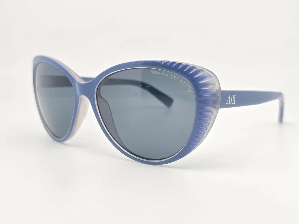 Очки солнцезащитные Armani Exchange AX4013 8057/87 синяя оправа серые линзы кошачий глаз с чехлом - Изображение 3 из 4