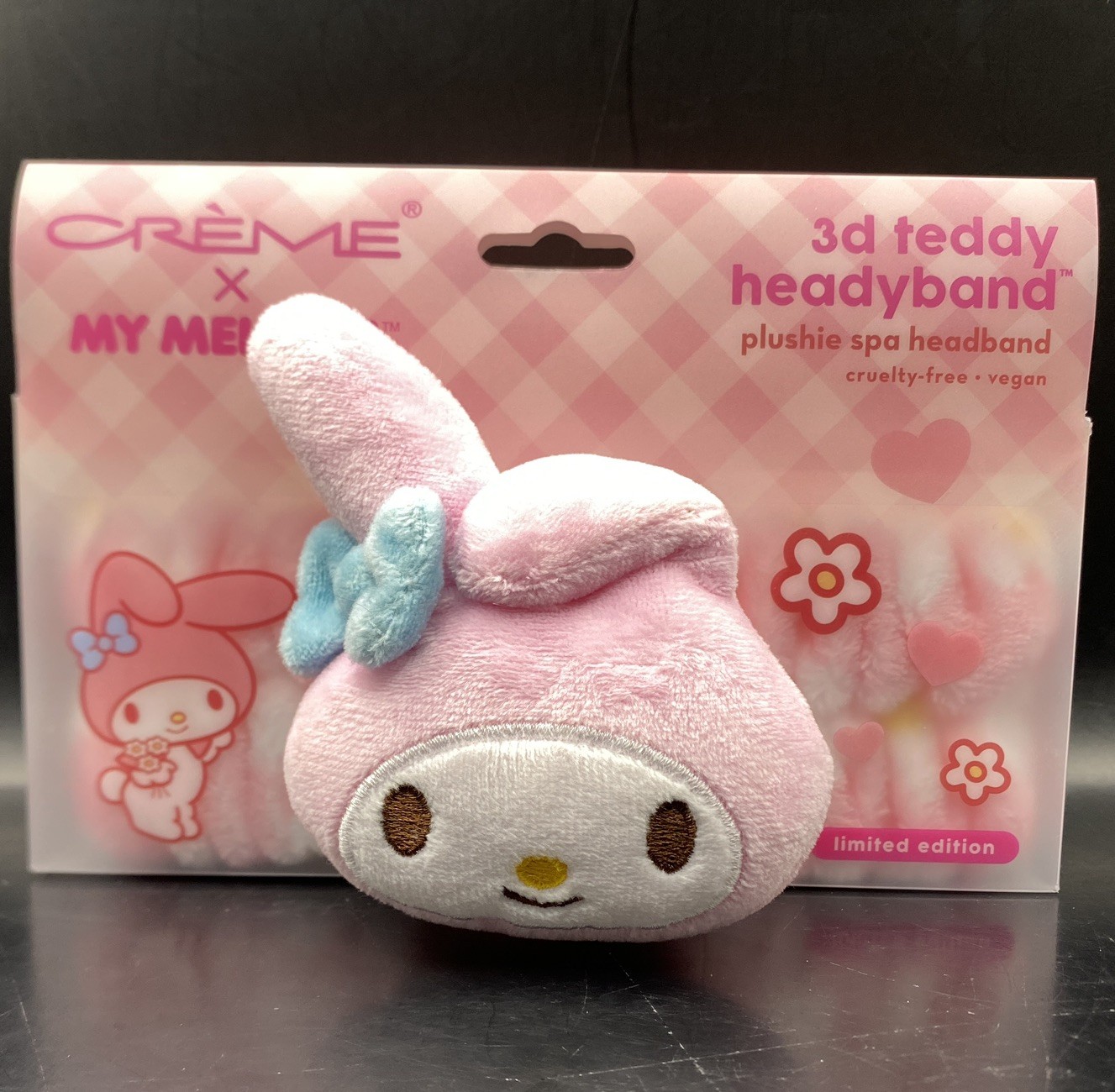 My Melody Plush Spa Headband Limited Edition 3D Teddy by The Creme Shop