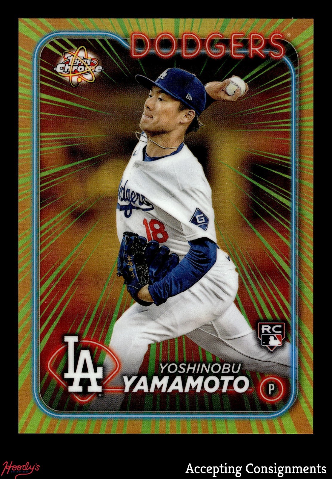 2024 Topps Chrome Radiating Rookies #RR16 Yoshinobu Yamamoto RC ROOKIE DODGERS