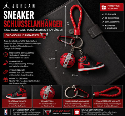 N I K E Jordan Schlüsselanhänger  NBA - Basketball - Chicago Bulls 