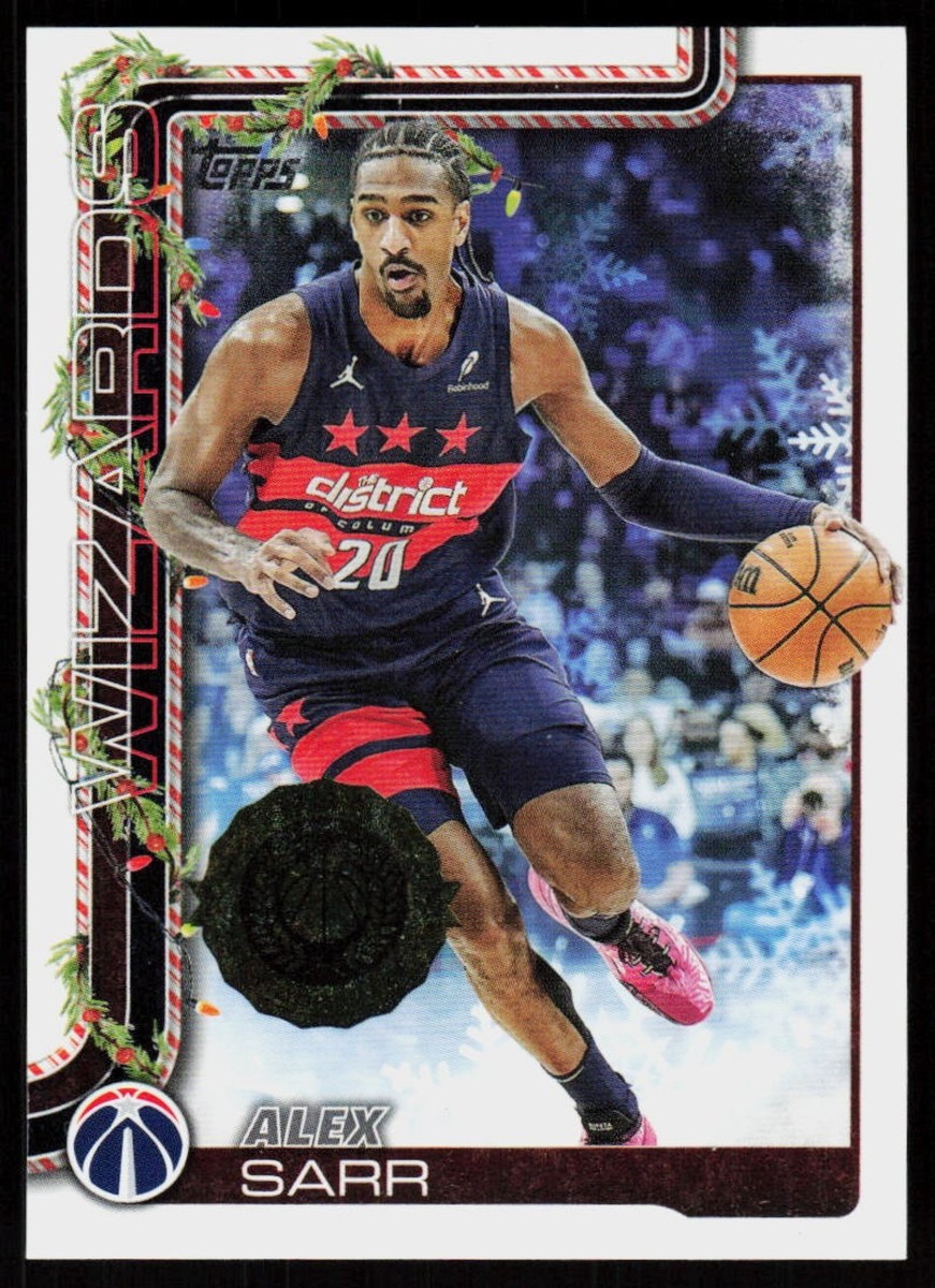 2025-2026 Topps Basketball Holiday Alex Sarr #H75 Washington