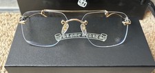 Chrome Hearts Gold FLUID Model Rimless Designer Eyeglasses 58-18-147mm
