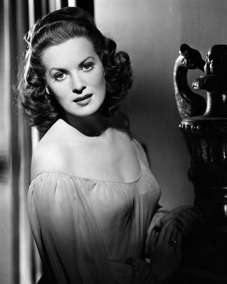 Maureen O'Hara 1940's portrait in sheer dress pulled from shoulder 16x20 poster