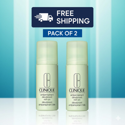 2 x Clinique 75ml Women's Deodorant Roll-On - Value Twin Pack