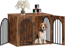 31.5'' Wooden Dog Crate Furniture, Indoor Dog Kennel Dogs Cage for Small/Medium