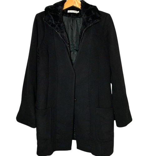 Jacqueline Conoir Coat Women's Size 10 Designer Wool Jackie O Classic Sherpa - Picture 1 of 9