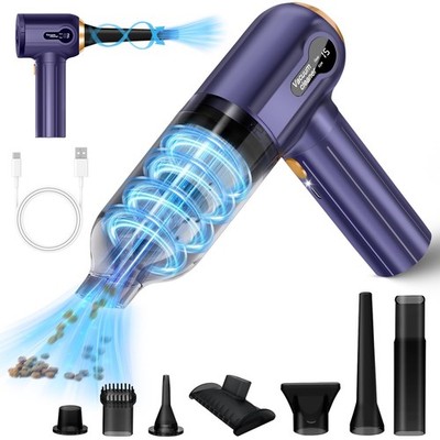 Mini Aspirapolvere Portatile Senza Fili Con LED – 6000 Pa, 1500 MAh, Per Auto E Casa - 2