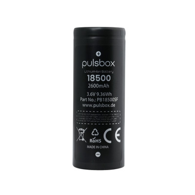 pulsbox 18500 Li-Ion Akku 3,7V 2600mAh, 3A Entladestrom