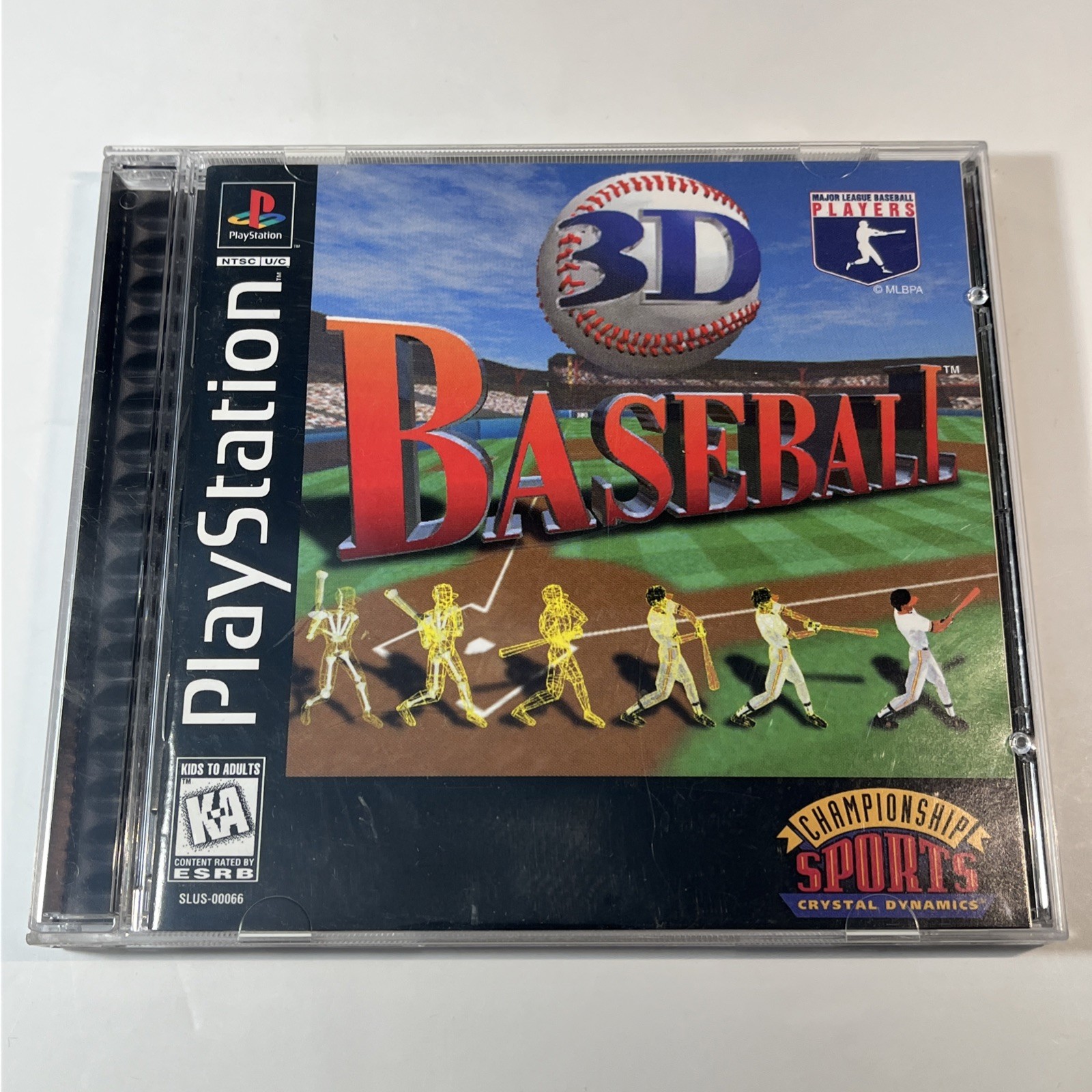 3D Baseball (Sony PlayStation PS1, 1996) Complete w Reg  Card & Manual - Tested