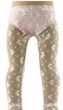 Separates, White Tights, Heart Stitched, Designed for 18" Dolls
